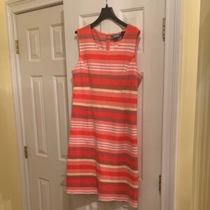 Lands' End Multicolor Striped Midi Dress